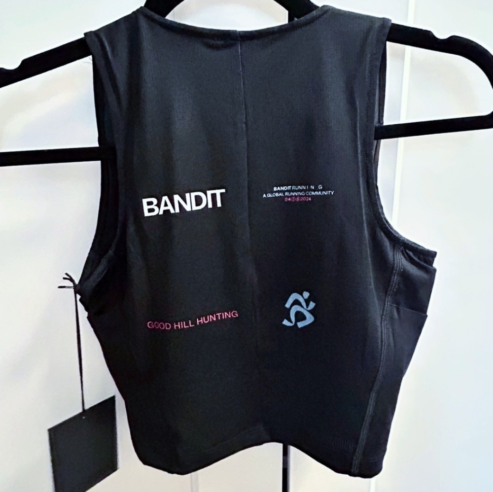 🩵 Bandit race crop XS Ares flex Boston Marathon special edition black